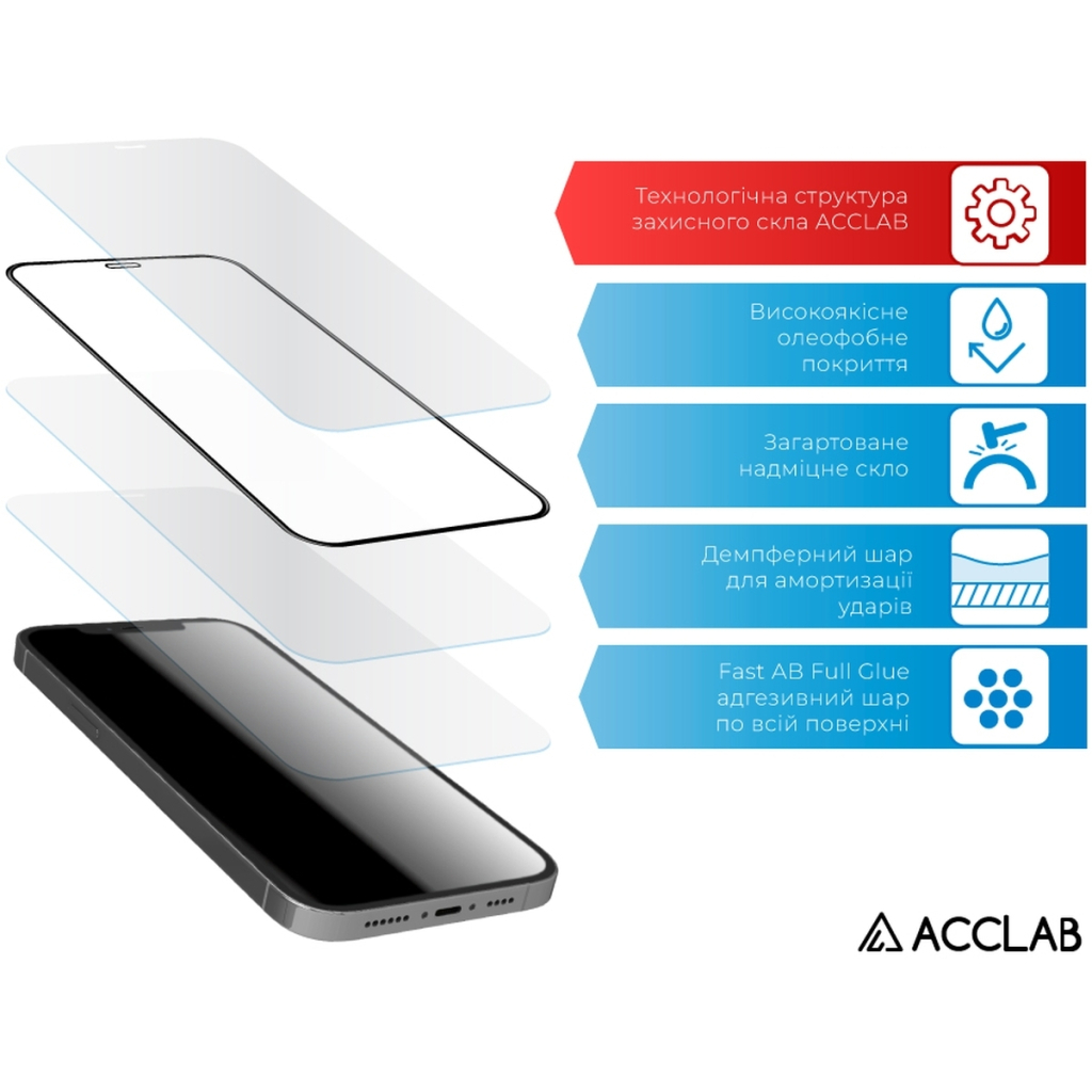 Скло захисне ACCLAB Full Glue Honor X8A Black (1283126591204) - зображення 4