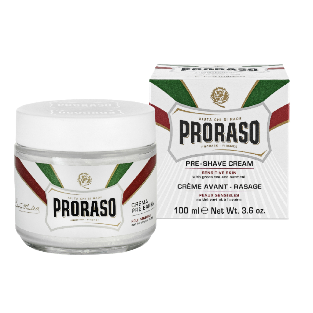 Крем для гоління Proraso для чутливої шкіри перед голінням з екстрактом зеленого чаю та вівса 100 мл (8004395000036) - зображення 1
