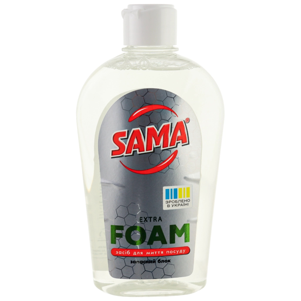 Засіб для ручного миття посуду Sama Extra Foam Лимон Змінний блок 325 г (4820270631928) - зображення 1