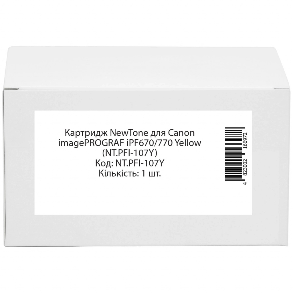 Картридж NewTone Canon imagePROGRAF iPF670/770 Yellow (NT.PFI-107Y) - зображення 1