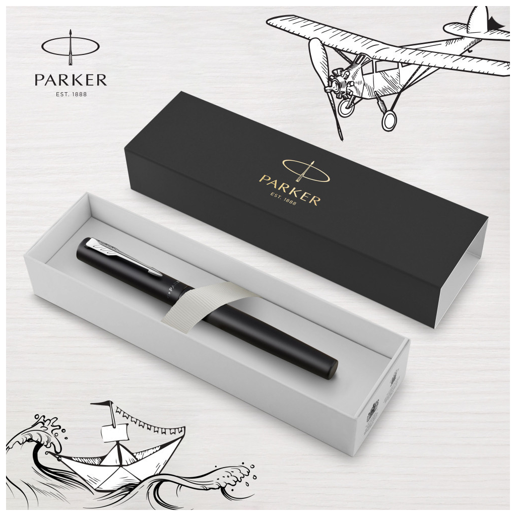 Ручка пір'яна Parker VECTOR 17 XL Metallic Black CT  FP M (06 012) - зображення 4