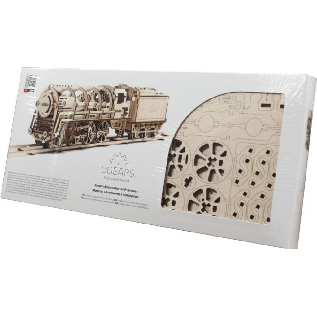 Збірна модель Ugears механічний Локомотив з тендером (70012) - зображення 7