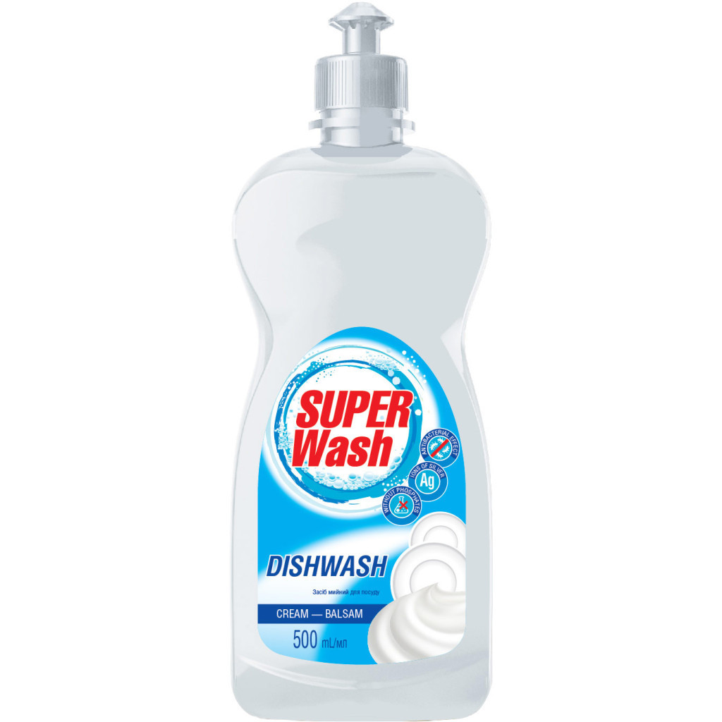 Засіб для ручного миття посуду Super Wash Крем-бальзам 500 мл (4820096034057) - зображення 1