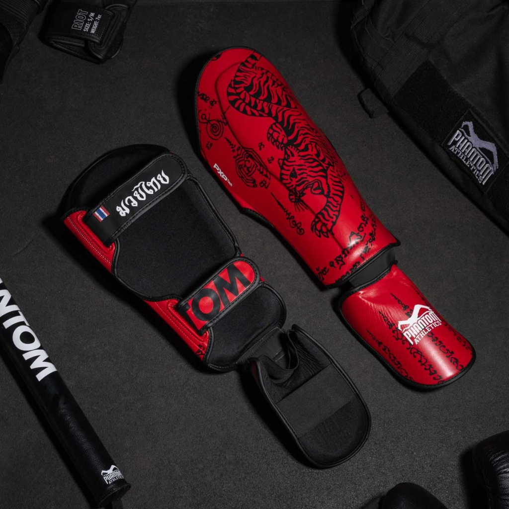 Захист гомілки і стопи Phantom Muay Thai Red S/M (PHSG2678-SM) - изображение 3
