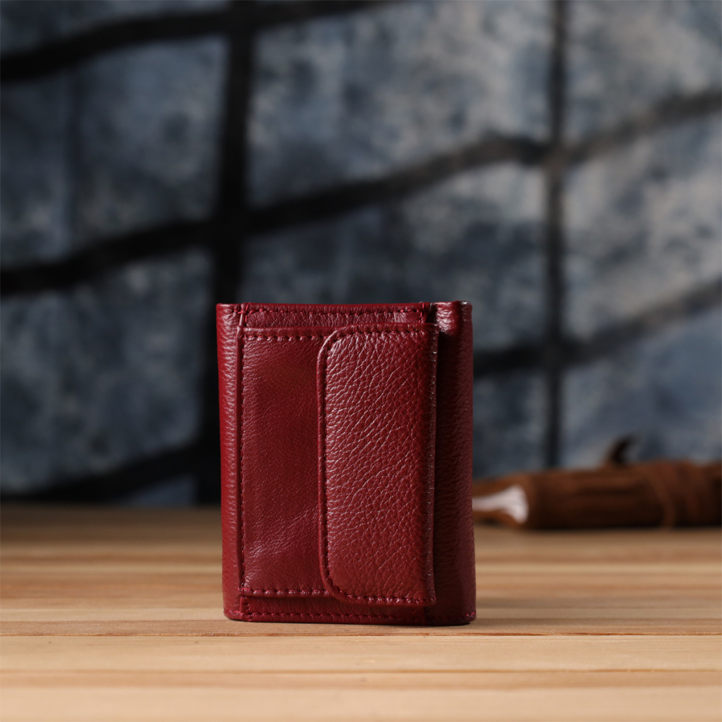 Гаманець ST Leather З натуральної шкіри Бордовий (23082) - зображення 10