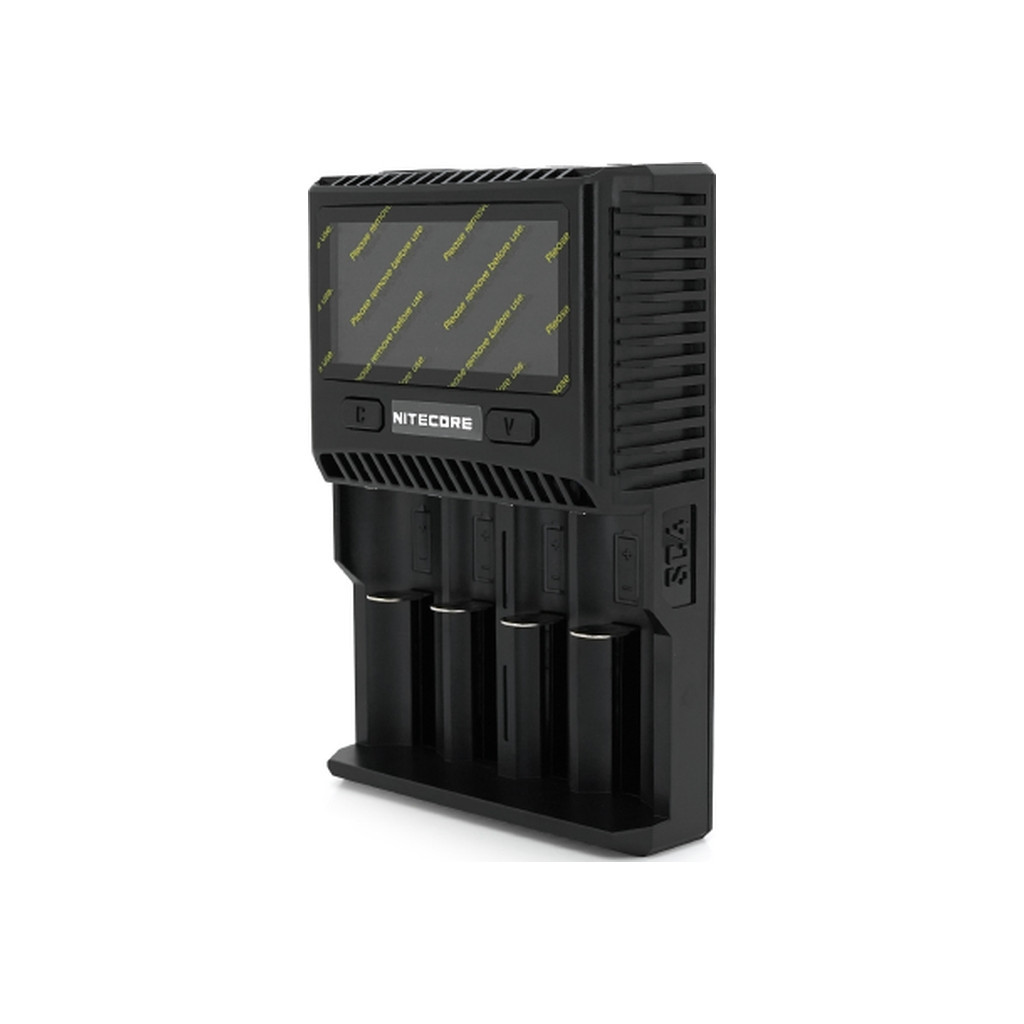 Зарядний пристрій для акумуляторів Nitecore SC4 (4 channels, LCD, Li-ion, Ni-MH, Ni-Cd, AA(R6), ААA(R03), AAAA, С(R14), 3A) (NITD4LCDSC4) - зображення 1