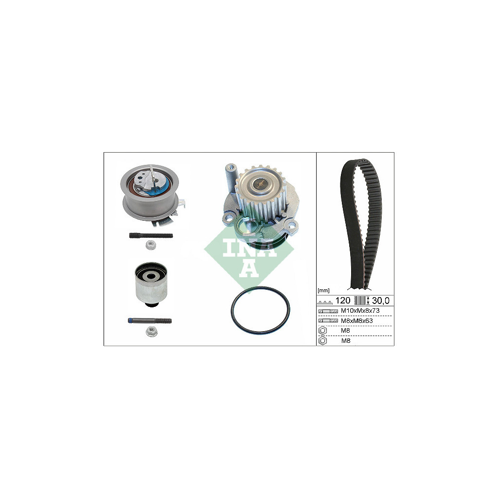 Комплект ременя ГРМ з помпой INA 530 0201 32 - зображення 1