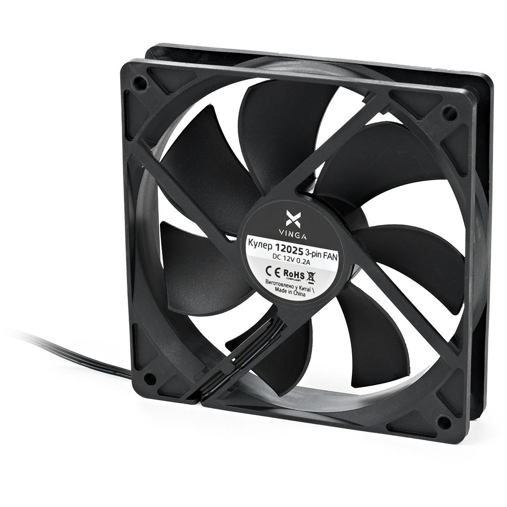 Кулер до корпусу Vinga 12025 3-pin - зображення 2