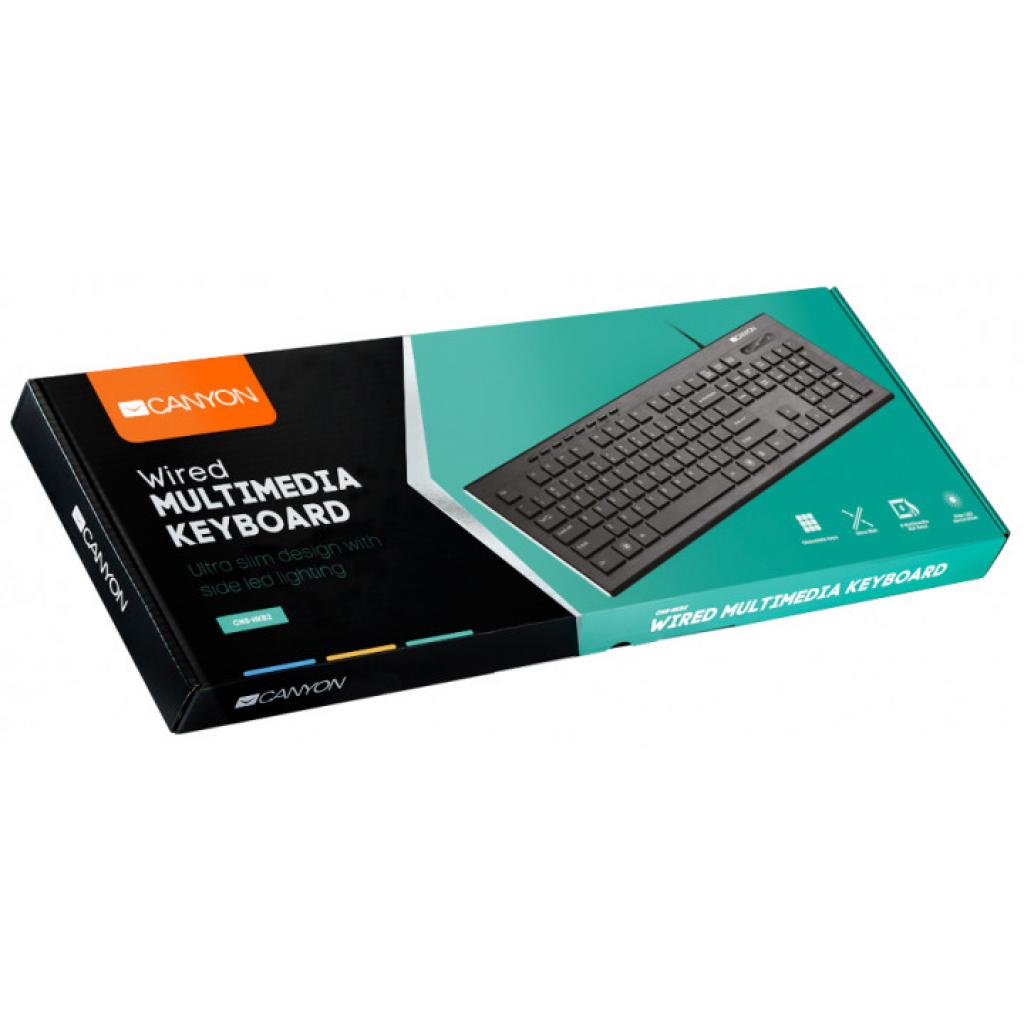 Клавіатура Canyon CNS-HKB2-RU Black USB - зображення 2