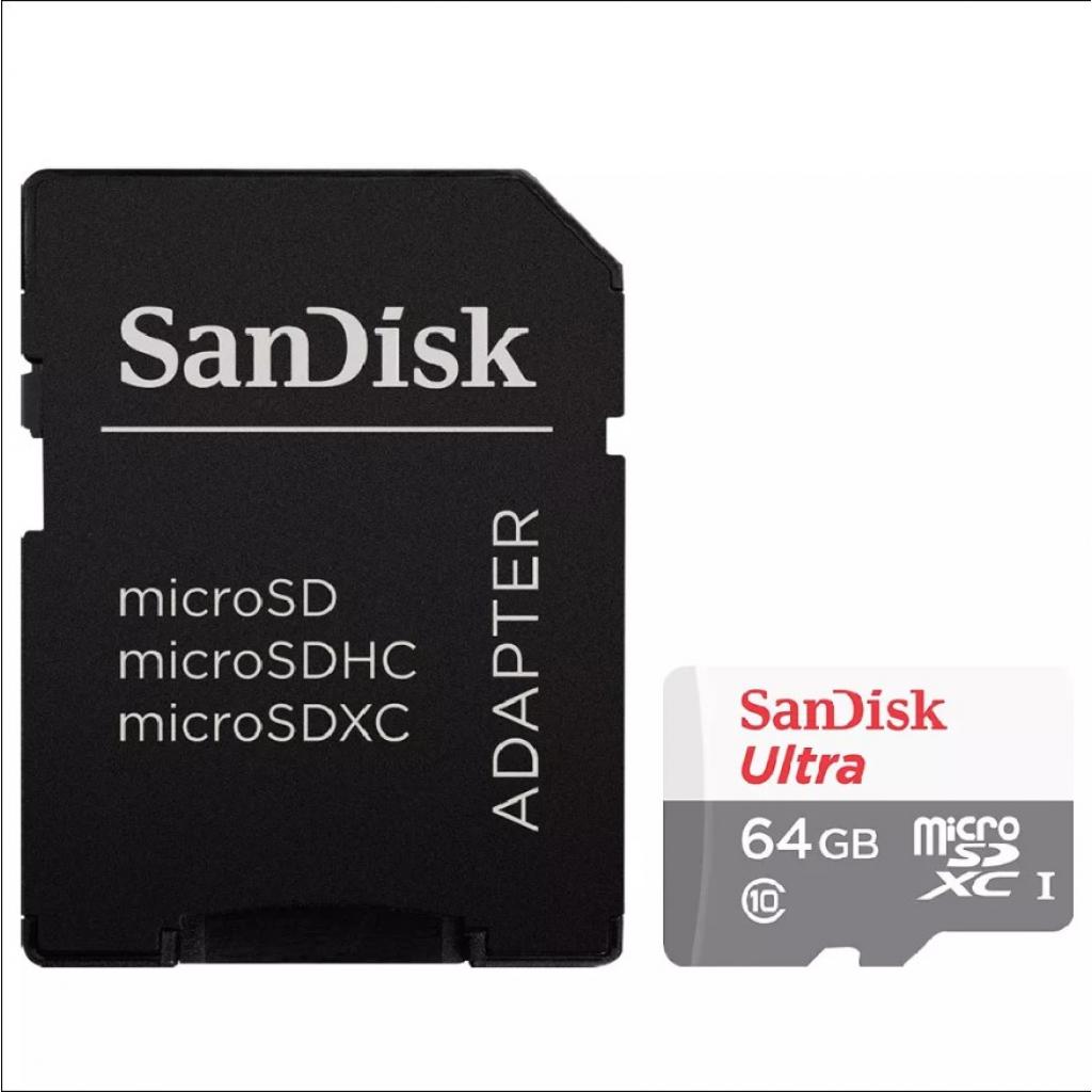 Карта пам'яті SanDisk 64GB microSD Class 10 UHS-I Ultra (SDSQUNS-064G-GN3MA) - зображення 1