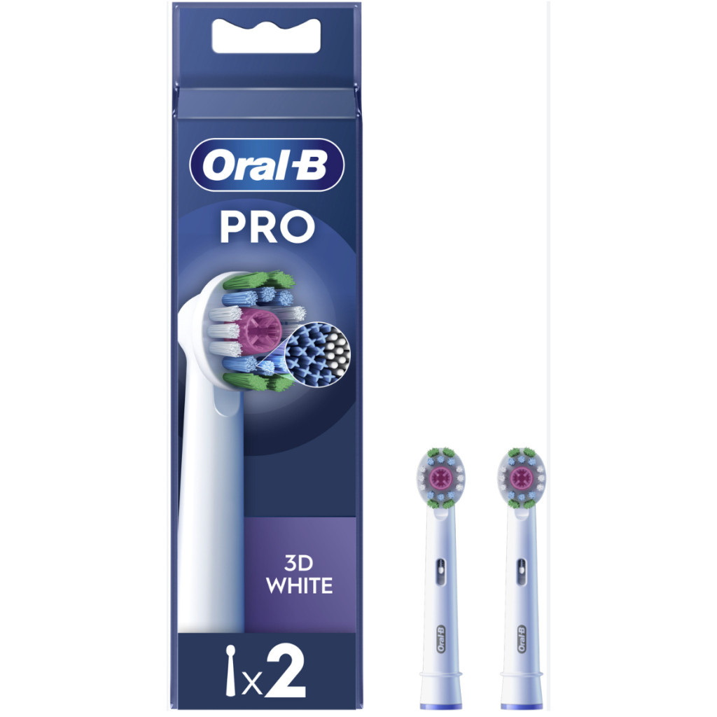 Насадка для зубної щітки Oral-B Pro 3D White, 2 шт (8006540847183) - зображення 1