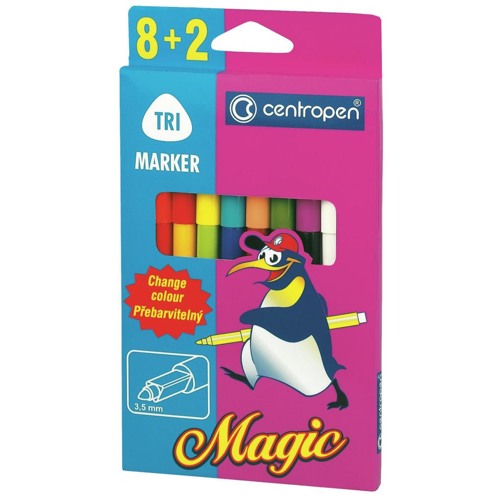 Фломастери Centropen 2549 Magic, 10шт (8 colors+ 2 erasers) (2549/10) - изображение 1