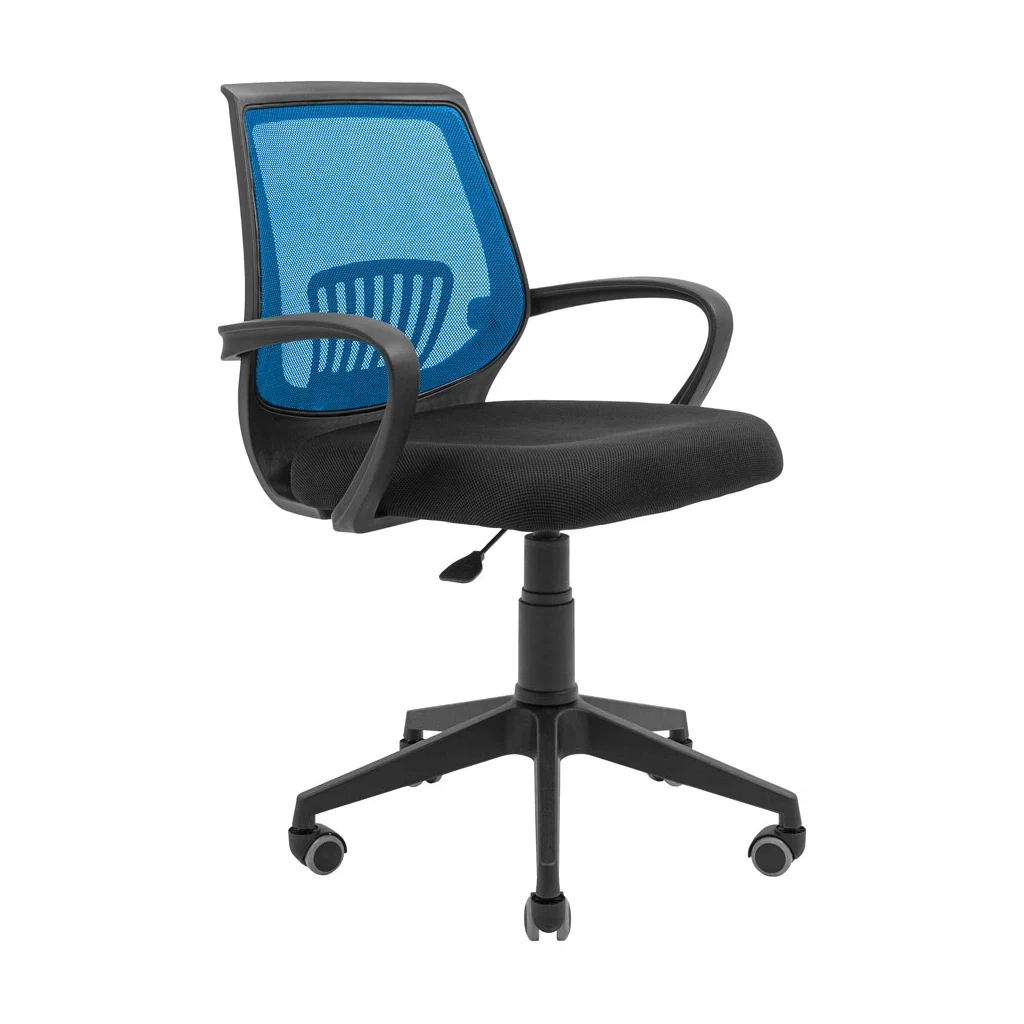 Офісне крісло Richman Стар Пластик Піастра Сітка Чорне + синє (ADD0003149) - зображення 1