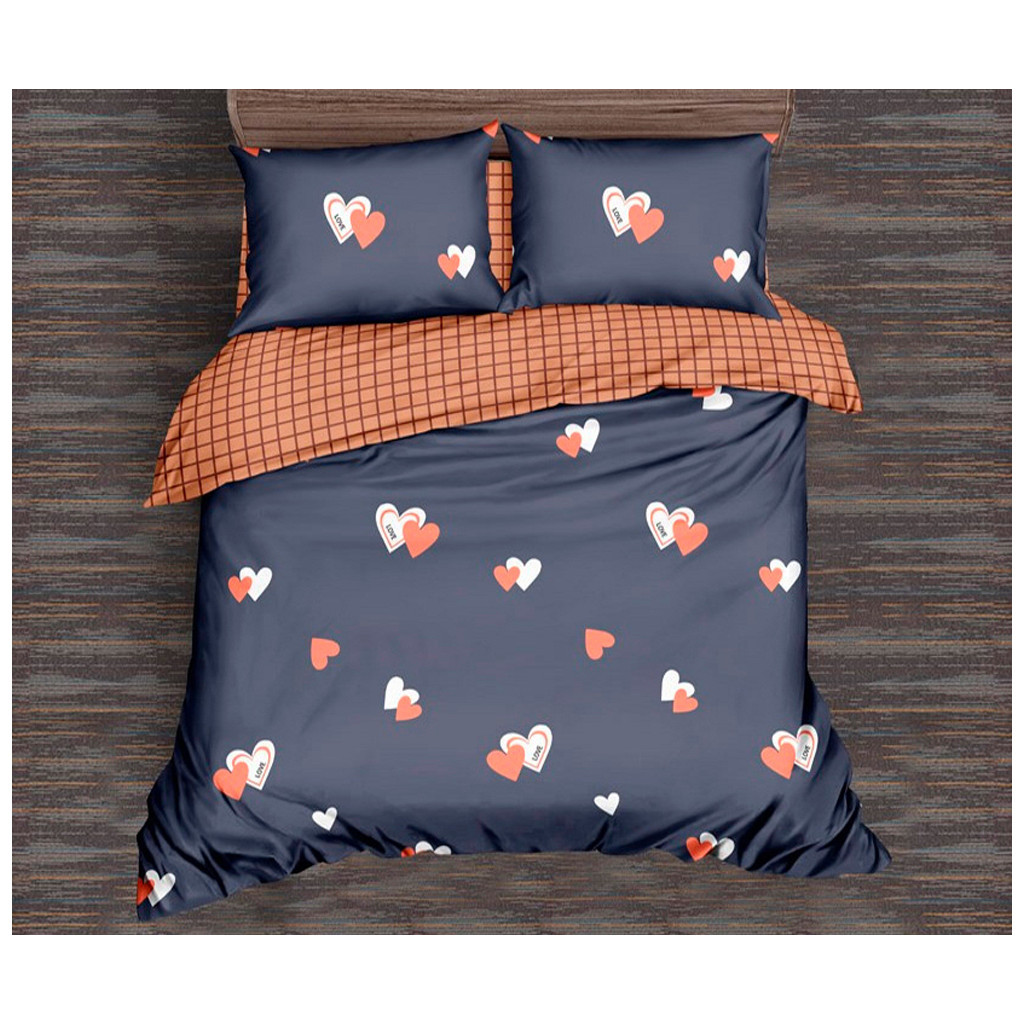 Постільна білизна MirSon Бязь Premium 17-0442 Blue orange 160х220х2 (2200003075182) - зображення 1