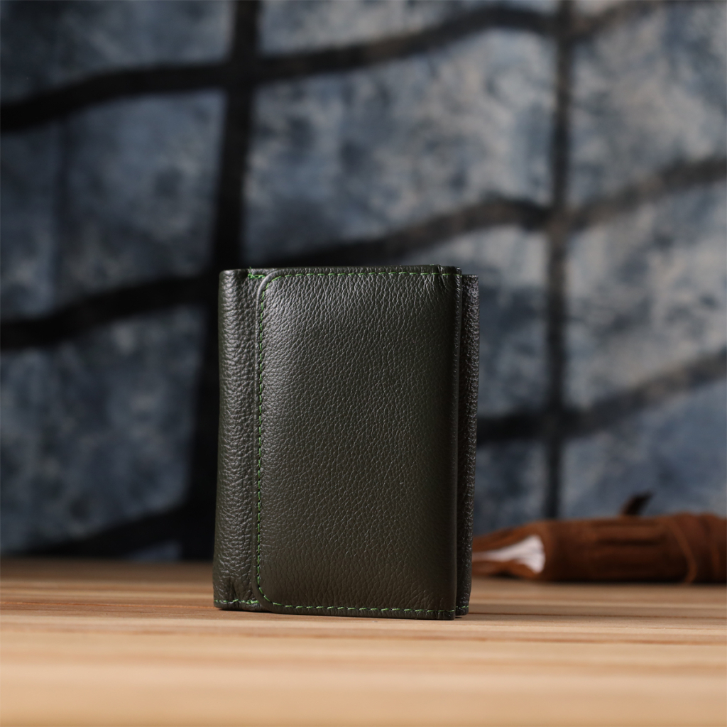 Гаманець ST Leather З натуральної шкіри Зелений (23072) - изображение 11