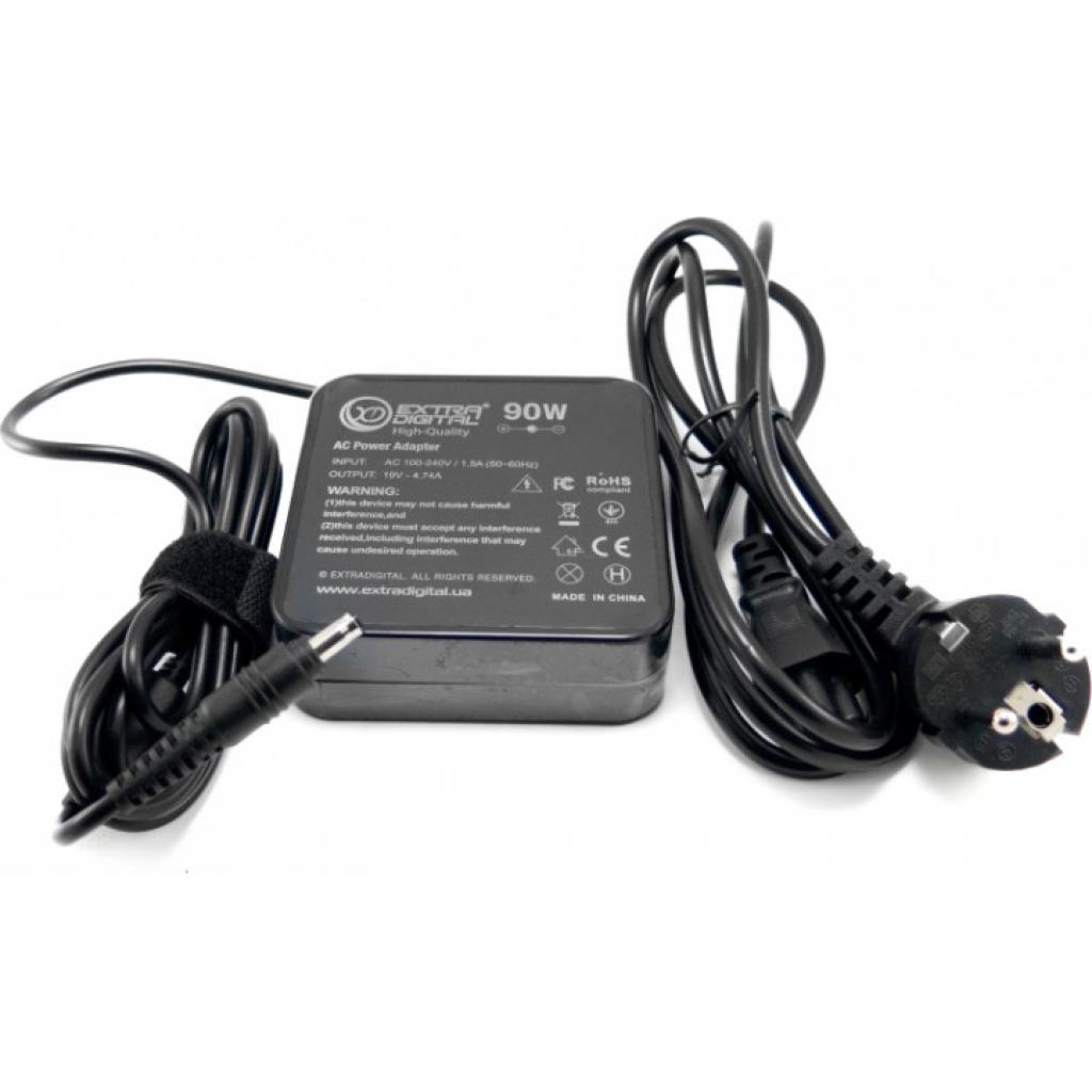 Блок живлення до ноутбуку Extradigital Samsung 19V, 4.74A, 90W (5.5x3.0) High Quality (PSS3856) - зображення 1