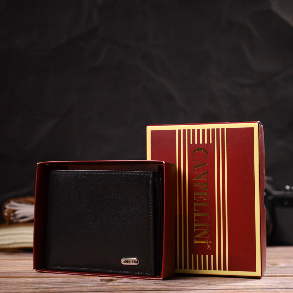 Портмоне Canpellini З натуральної шкіри Чорне (21779) - зображення 10