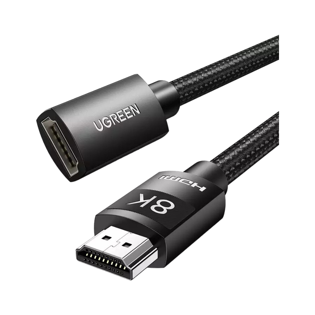 Кабель мультимедійний HDMI M to HDMI F 0.5m 8K HD151 black UGREEN (40400) - зображення 1