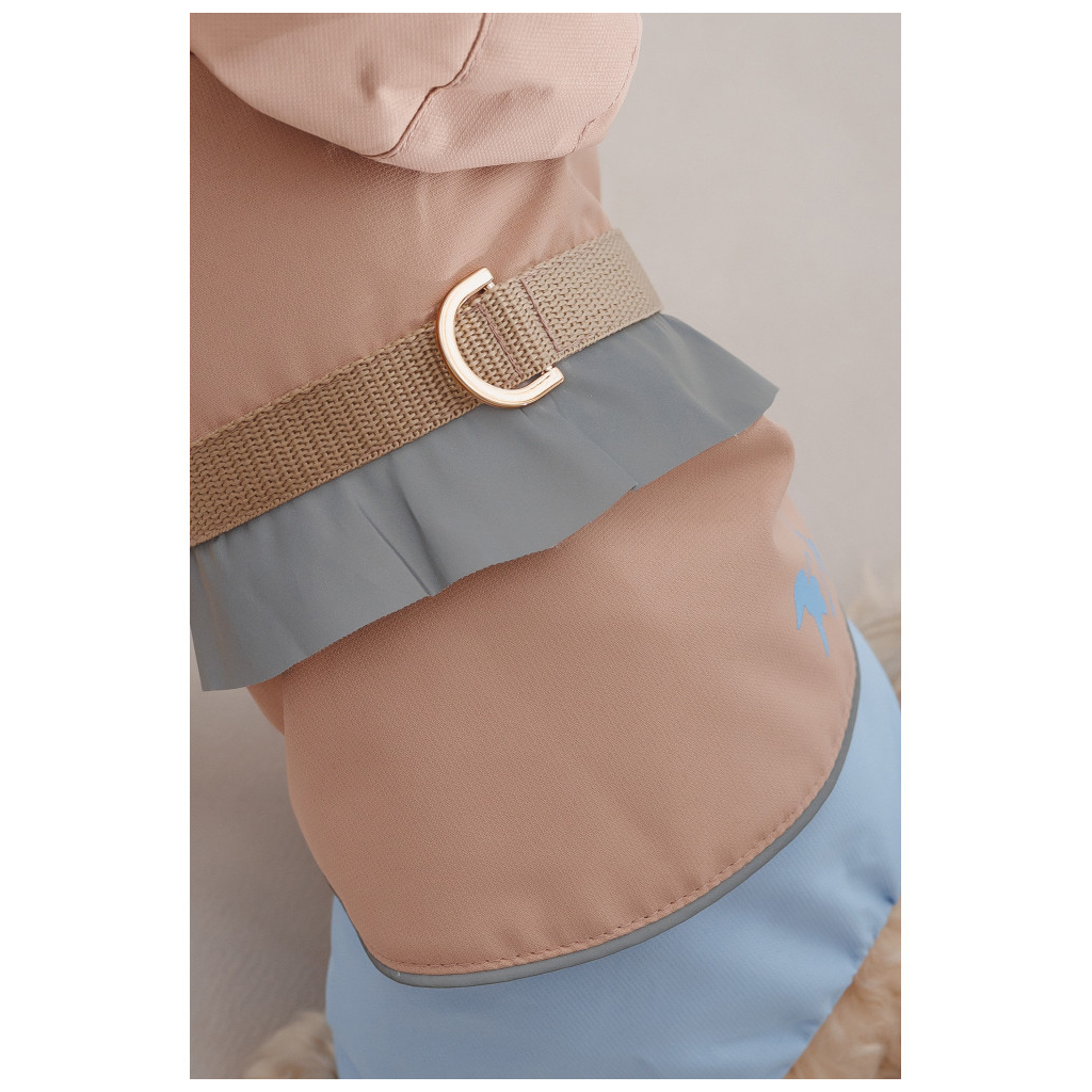 Дощовик для тварин Pet Fashion Tina XL бежевий/блакитний (4823082435197) - зображення 7