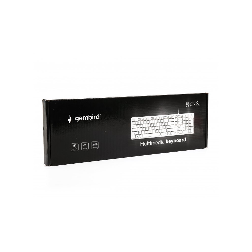 Клавіатура Gembird KB-MCH-03-W-UA USB White (KB-MCH-03-W-UA) - зображення 3