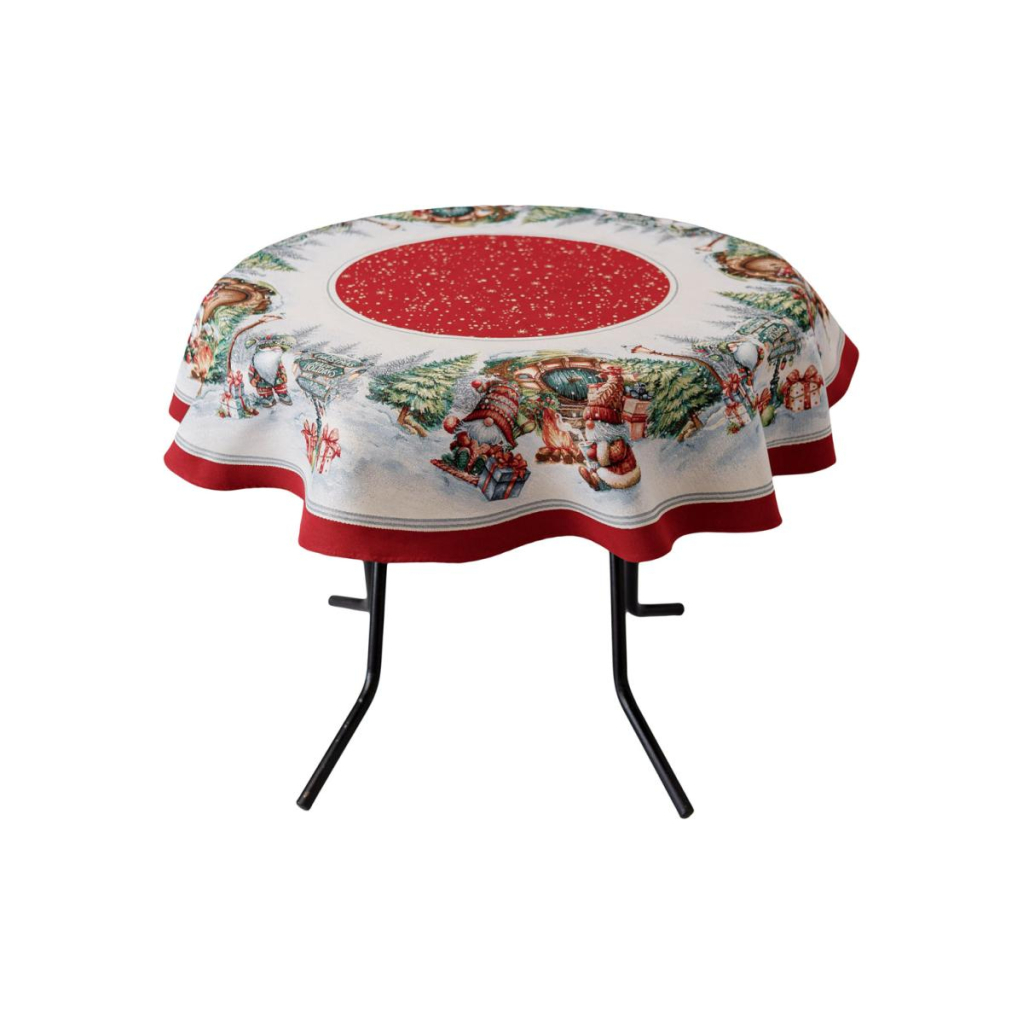 Скатертина Прованс гобеленова Різдвяне багаття Dх180 см (038396) - зображення 8