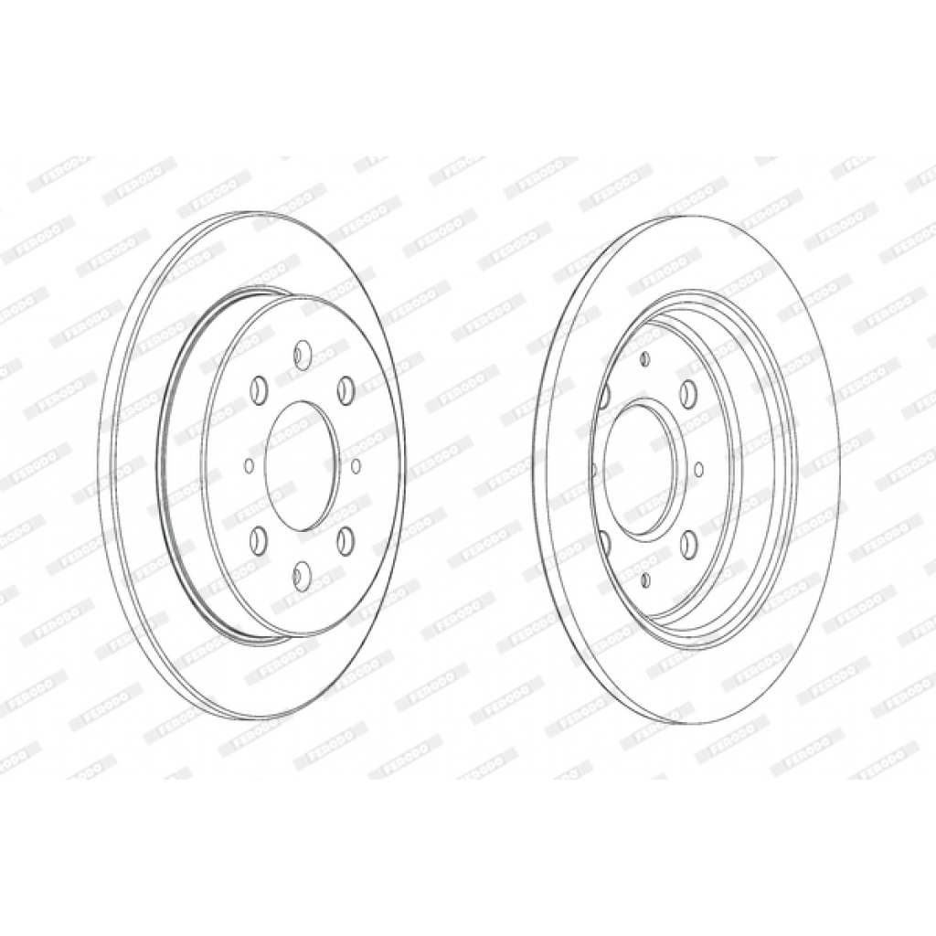 Гальмівний диск FERODO DDF2244C - зображення 1