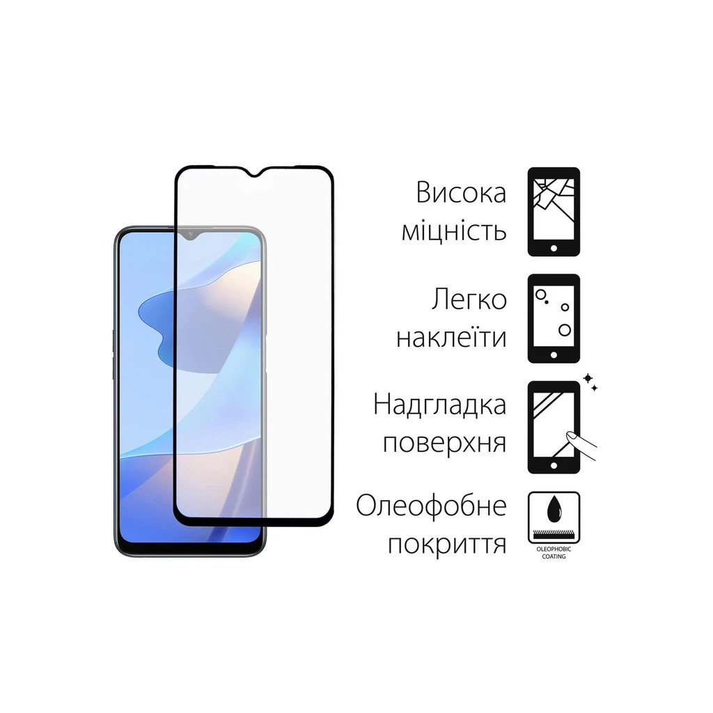 Чохол до мобільного телефона Dengos Kit for OPPO A57s case + glass (Black) (DG-KM-35) - зображення 3