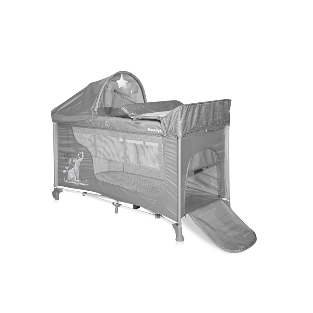 Дитячий манеж Bertoni/Lorelli MOONLIGHT 2L R grey fun - зображення 3