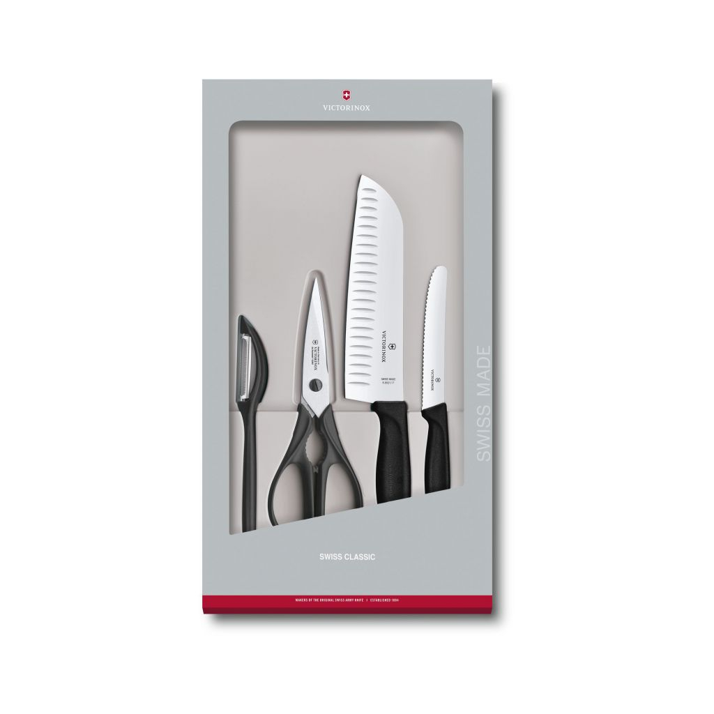 Набір ножів Victorinox SwissClassic Kitchen Set 4 шт Black (6.7133.4G) - зображення 1