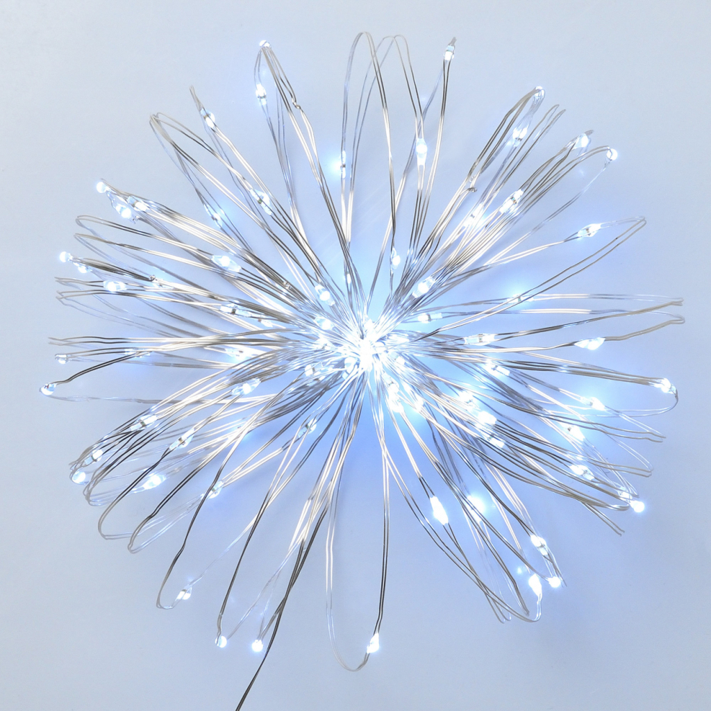 Гірлянда YES! Fun Нитка на мідному дроті 100 LED Холодно-біла 10 м Статична USB (975036) - зображення 1