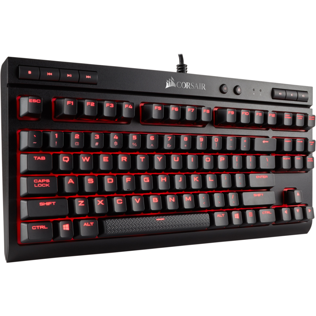 Клавіатура Corsair K63 Cherry MX Red UA USB Black (CH-9115020-RU) - зображення 2