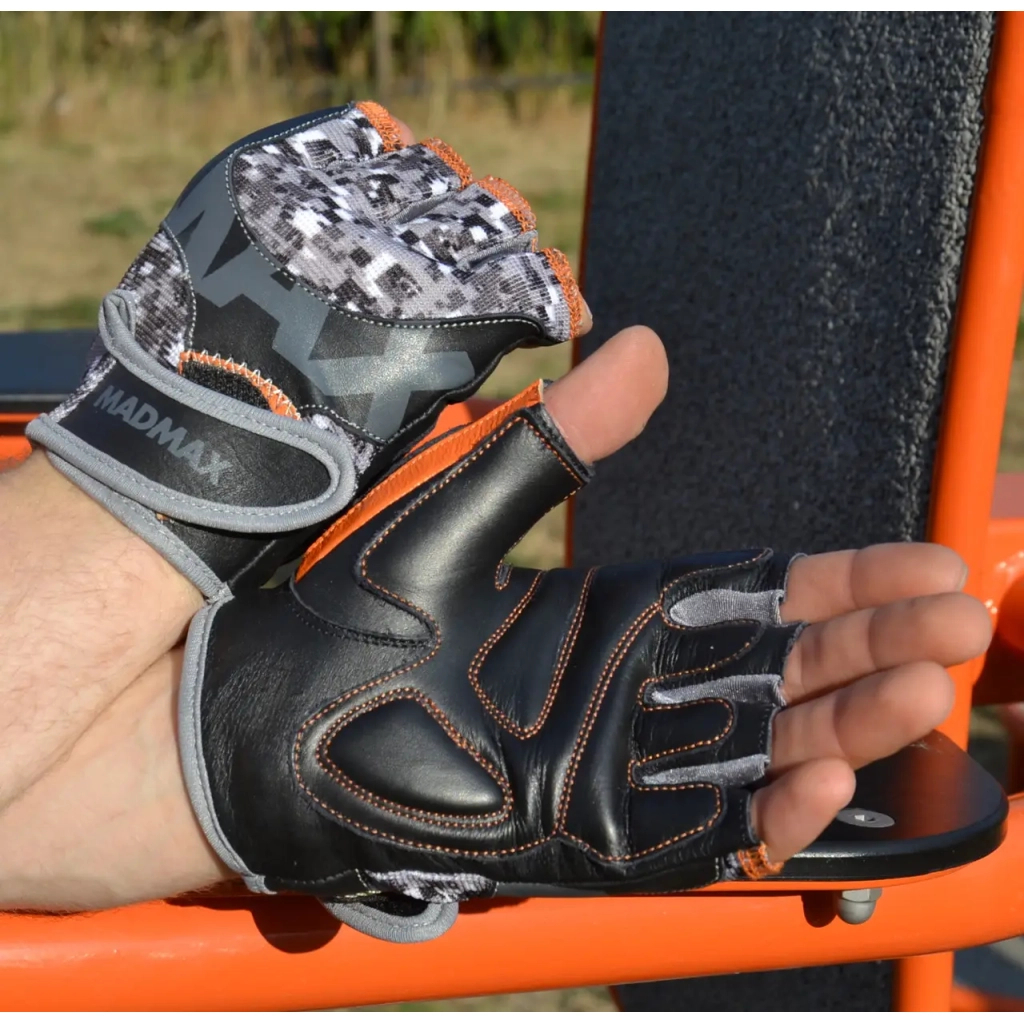 Рукавички для фітнесу MadMax MFG-831 Mti 83.1 Grey/Digital Camo M (MFG-831_M) - изображение 4