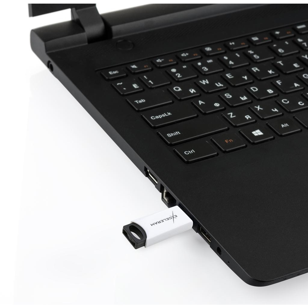 USB флеш накопичувач eXceleram 8GB H2 Series White/Black USB 2.0 (EXU2H2W08) - зображення 5