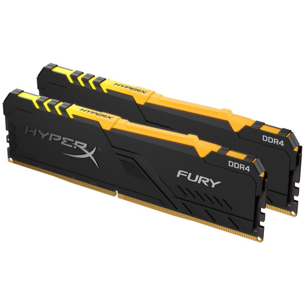 Модуль пам'яті для комп'ютера DDR4 16GB (2x8GB) 3200 MHz HyperX FURY RGB Kingston Fury (ex.HyperX) (HX432C16FB3AK2/16) - зображення 3