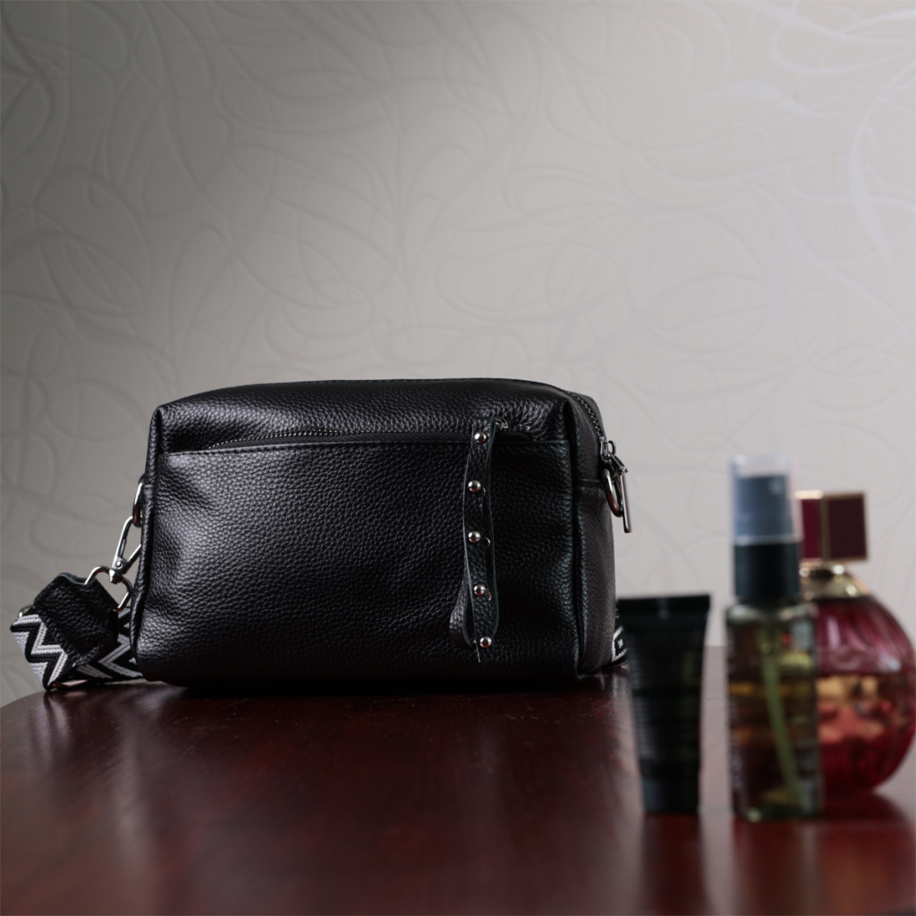 Сумка Vintage Жіноча шкіряна Чорна (22654) - зображення 11