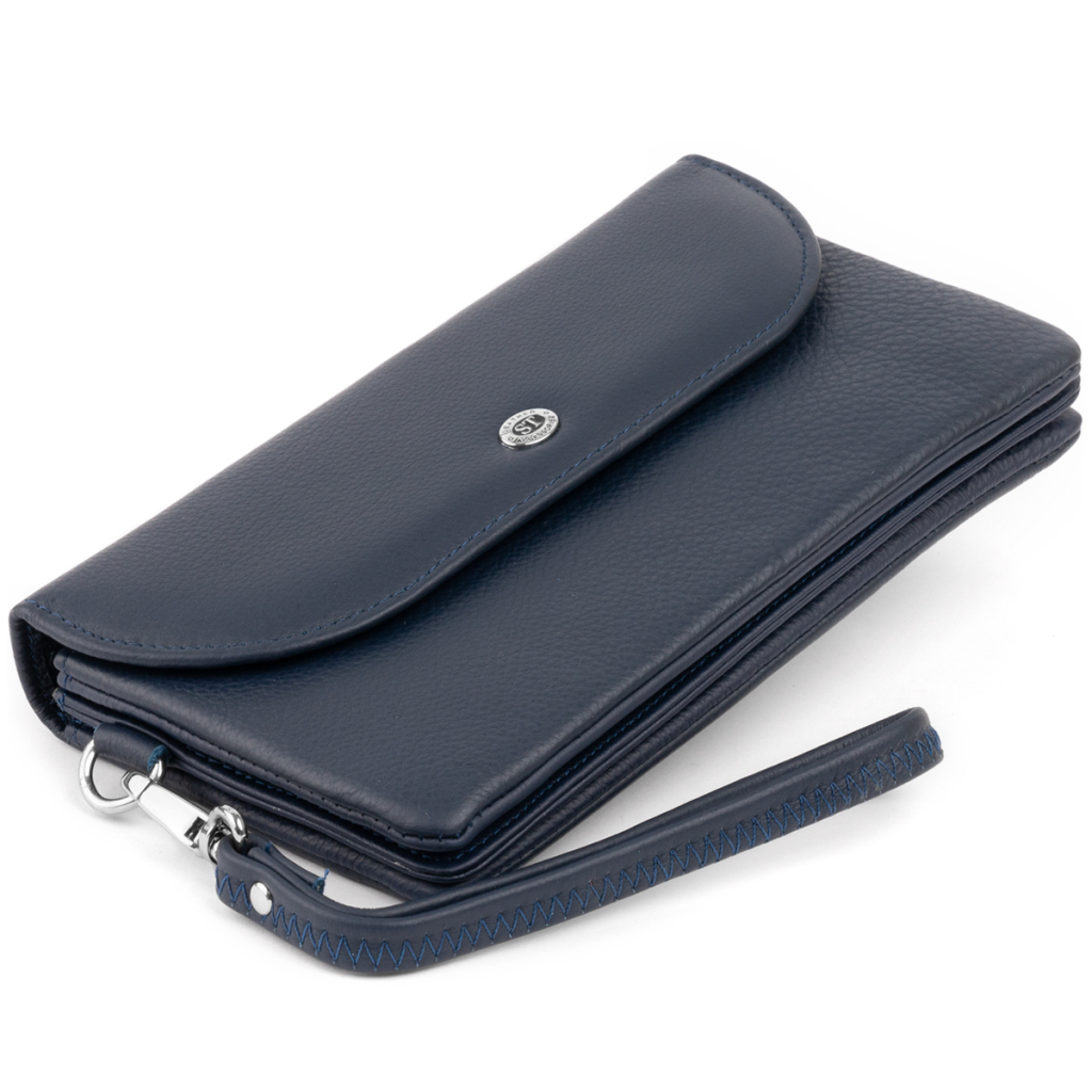 Гаманець ST Leather Зі шкіри Темно-синій (19317) - зображення 6