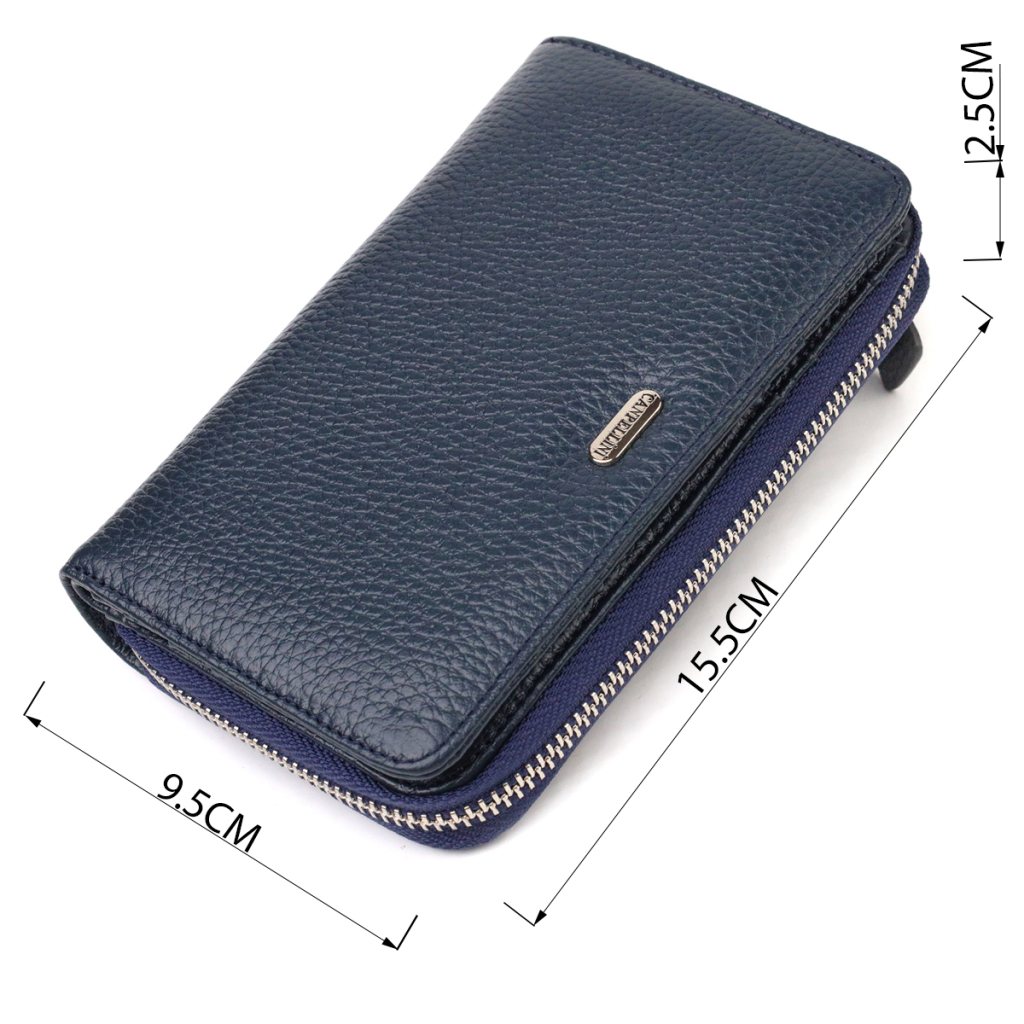 Портмоне Canpellini З натуральної шкіри Синє (21715) - зображення 3