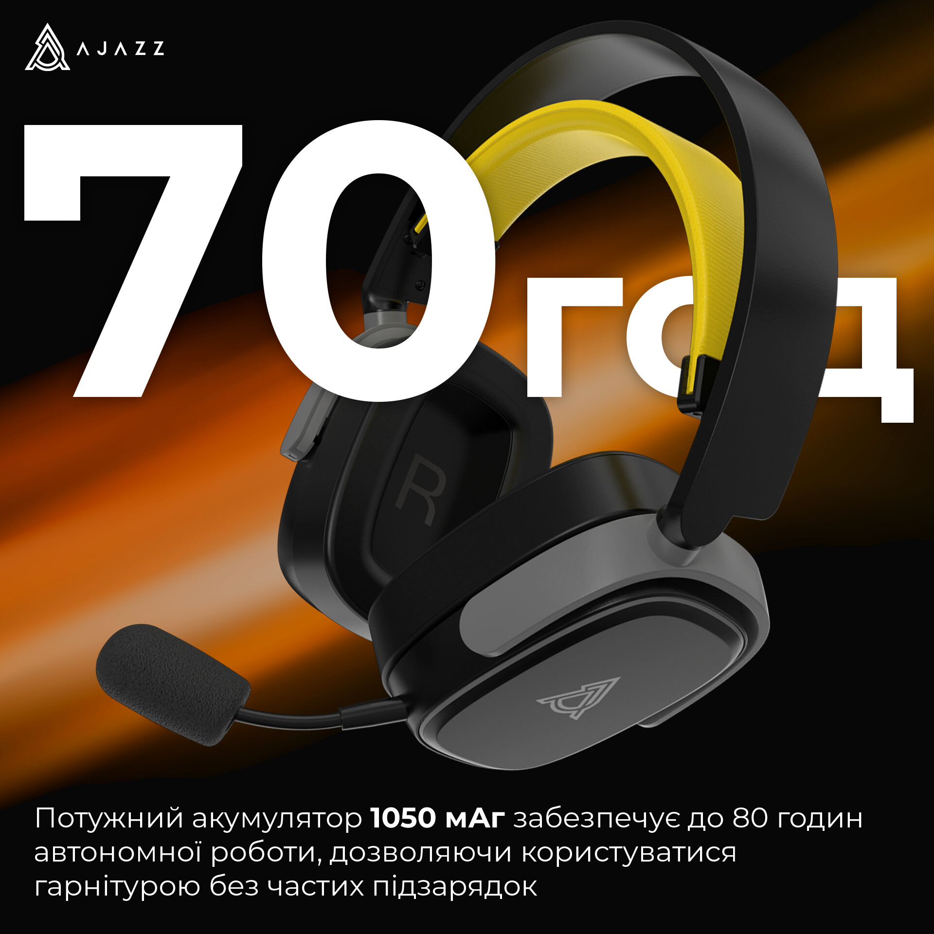 Bluetooth-гарнітура Ajazz AHM09 MAX 3-Mode Black (AHM09-MAX-BGY) - зображення 11