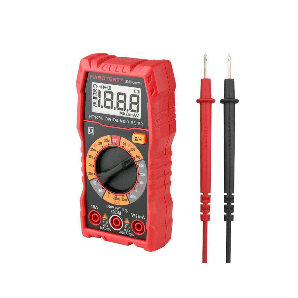 Цифровий мультиметр Habotest HT108L DC600V/10A, AC600V (HT108L) - изображение 2
