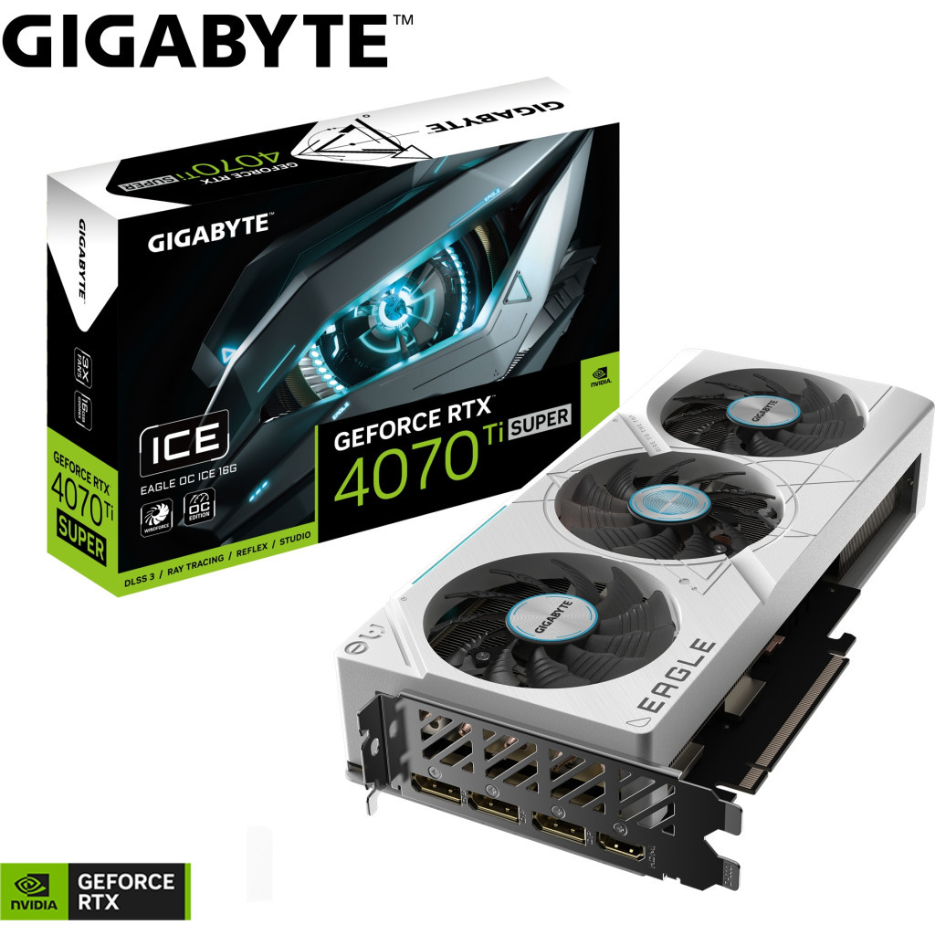 Відеокарта GIGABYTE GeForce RTX4070Ti SUPER 16Gb EAGLE ICE OC (GV-N407TSEAGLEOC ICE-16GD) - зображення 10
