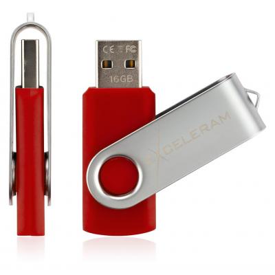 USB флеш накопичувач eXceleram 8GB P1 Series Silver/Red USB 2.0 (EXP1U2SIRE08) - зображення 4