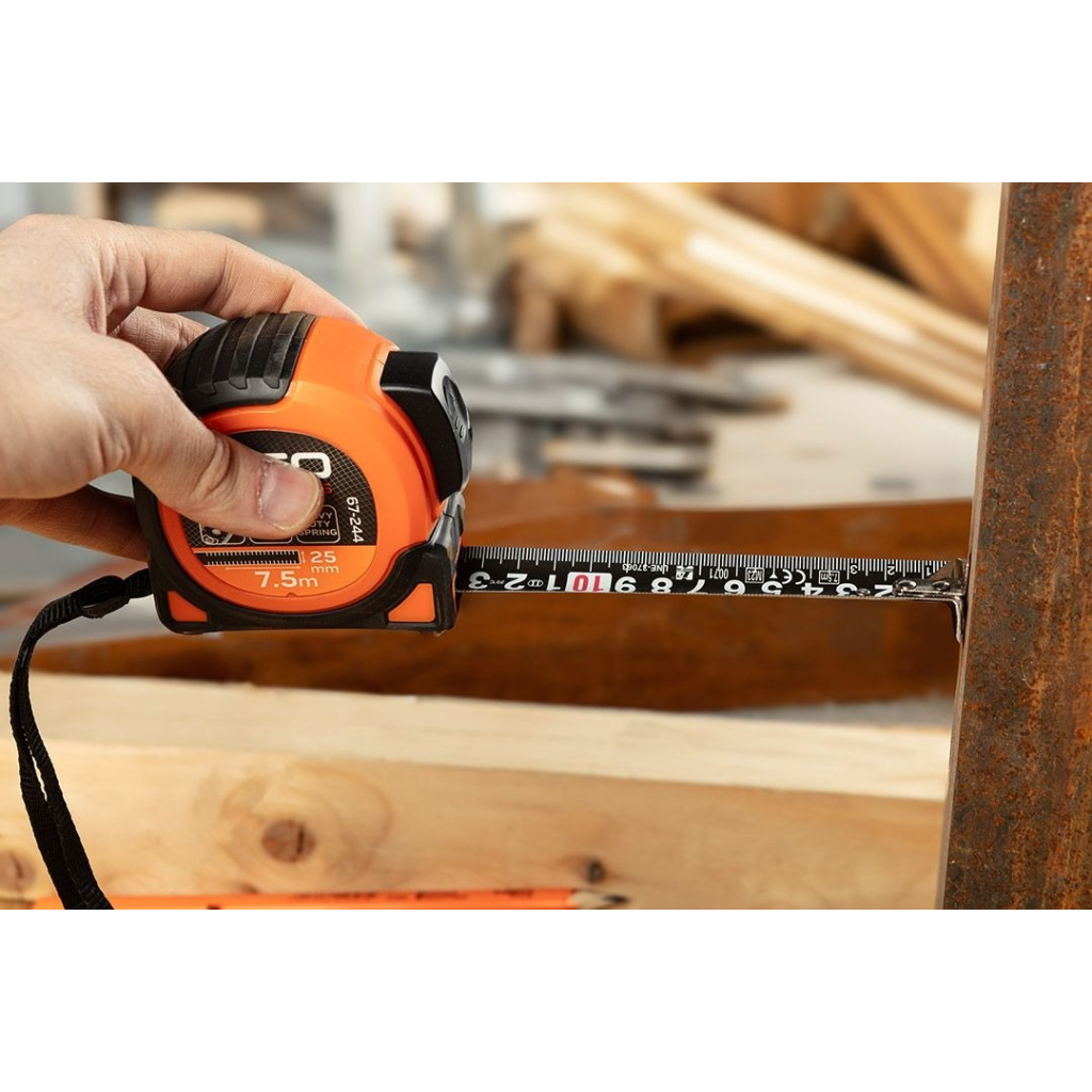 Рулетка Neo Tools Super Black, 7.5мx25мм, з фіксатором змотування, магніт (67-244) - зображення 8