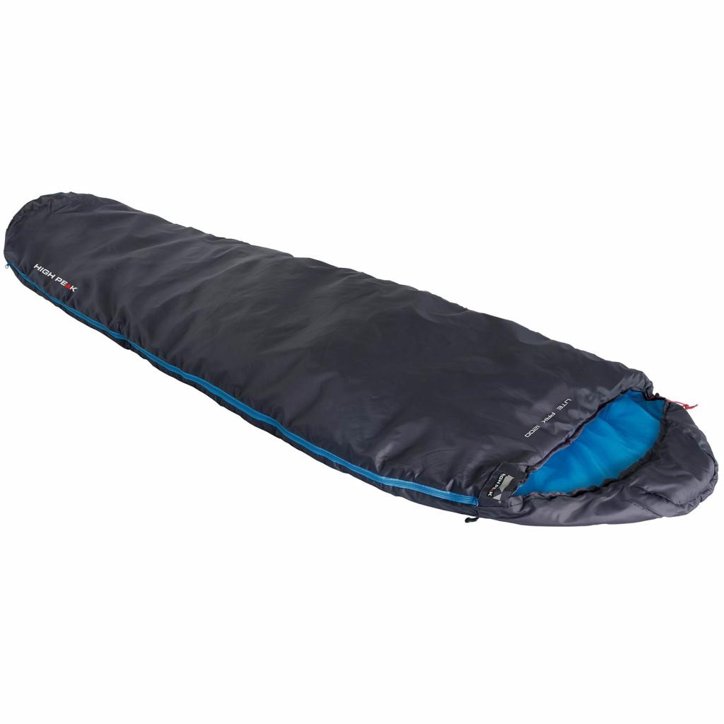 Спальний мішок High Peak Lite Pak 1200 +5C Anthra/Blue Left (928922) - зображення 1