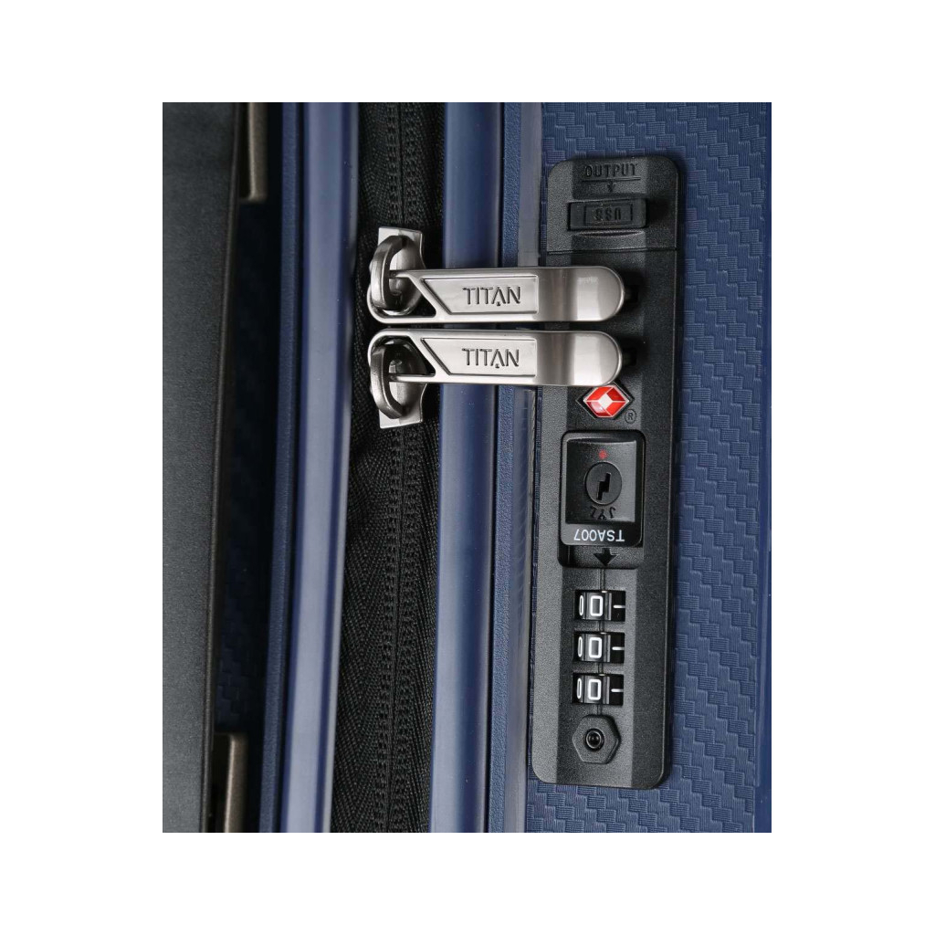 Валіза Titan Compax Navy S USB (Ti844406-20) - зображення 6