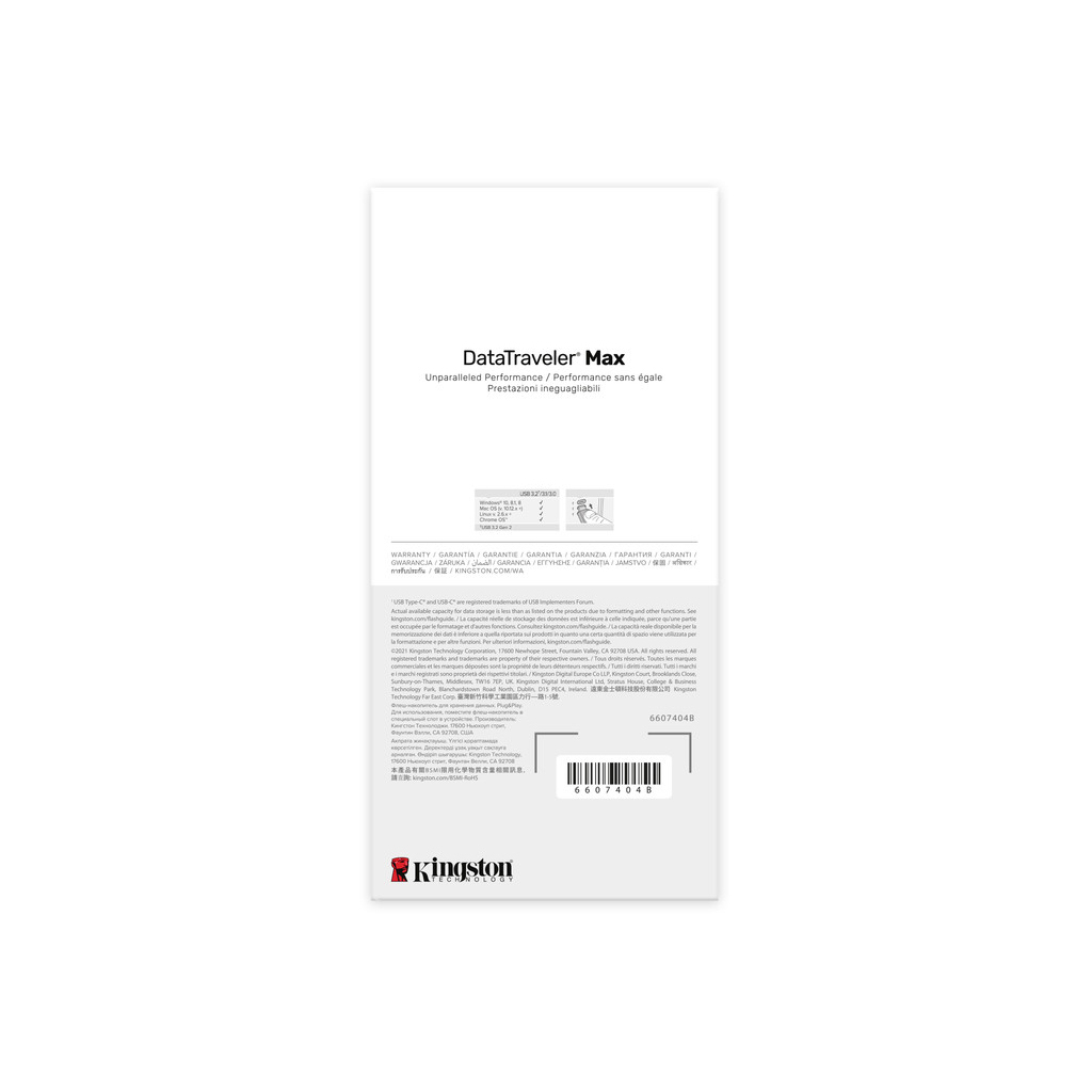 USB флеш накопичувач Kingston USB-накопичувач 1TB DataTraveler Max USB 3.2 Gen 2 Type-C Black (DTMAX/1TB) - изображение 10