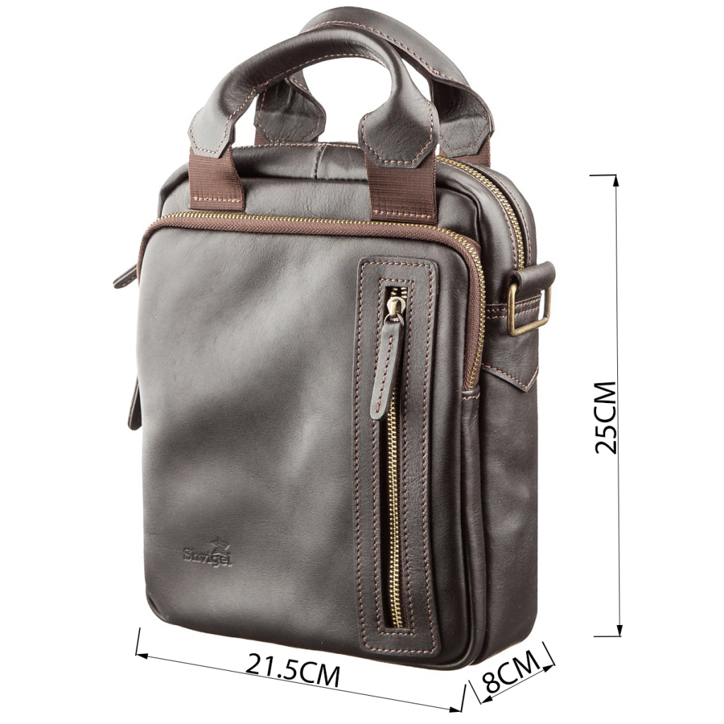 Сумка Shvigel У гладкій шкірі Коричнева (11183) - зображення 3