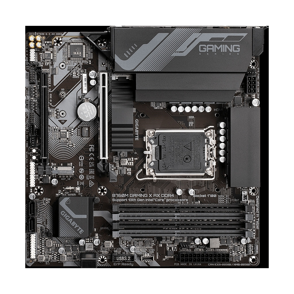 Материнська плата GIGABYTE B760M GAMING X AX DDR4 - зображення 4