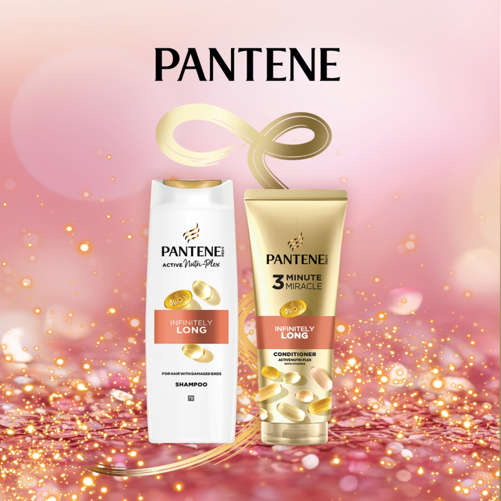 Набір косметики Pantene Pro-V Infinitely Long Шампунь 400 мл + Бальзам-ополіскувач 220 мл (8700216614870) - picture 3
