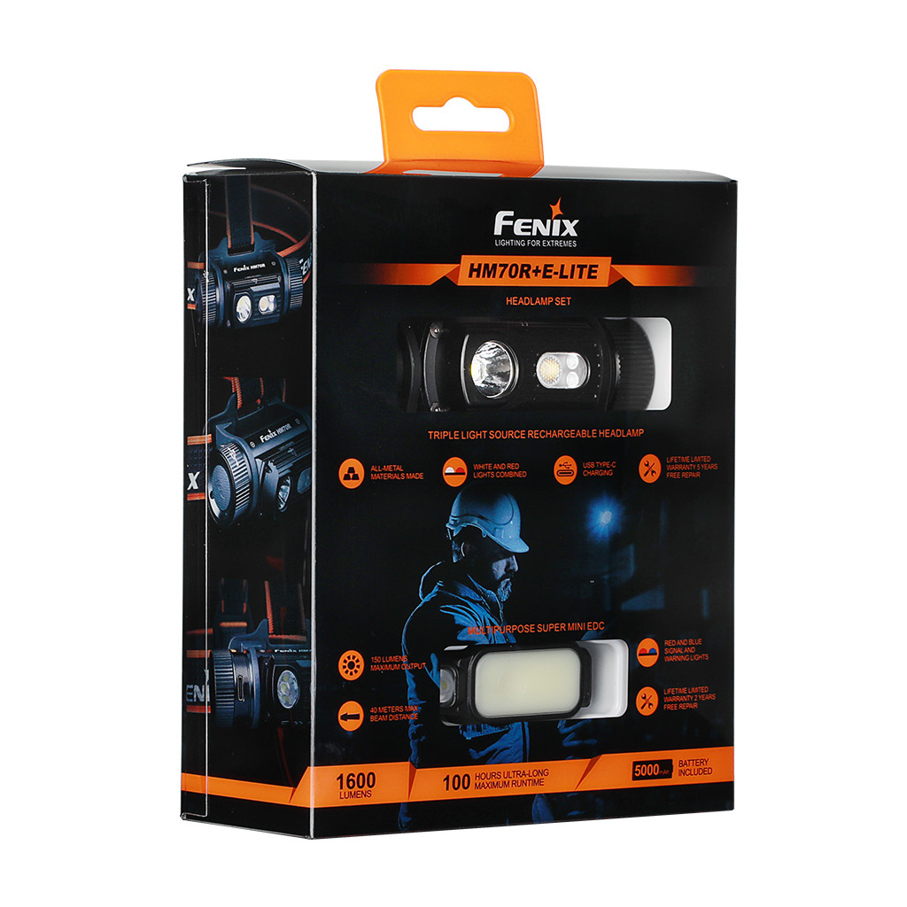 Ліхтар Fenix HM70R + Fenix E-LITE (HM70RE-LITE) - зображення 1