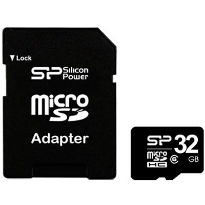 Карта пам'яті Silicon Power 32Gb microSDHC class 6 (SP032GBSTH006V10-SP) - зображення 1